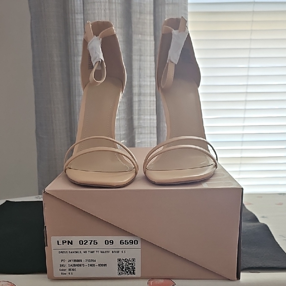 JustFab Beige Strappy Heels